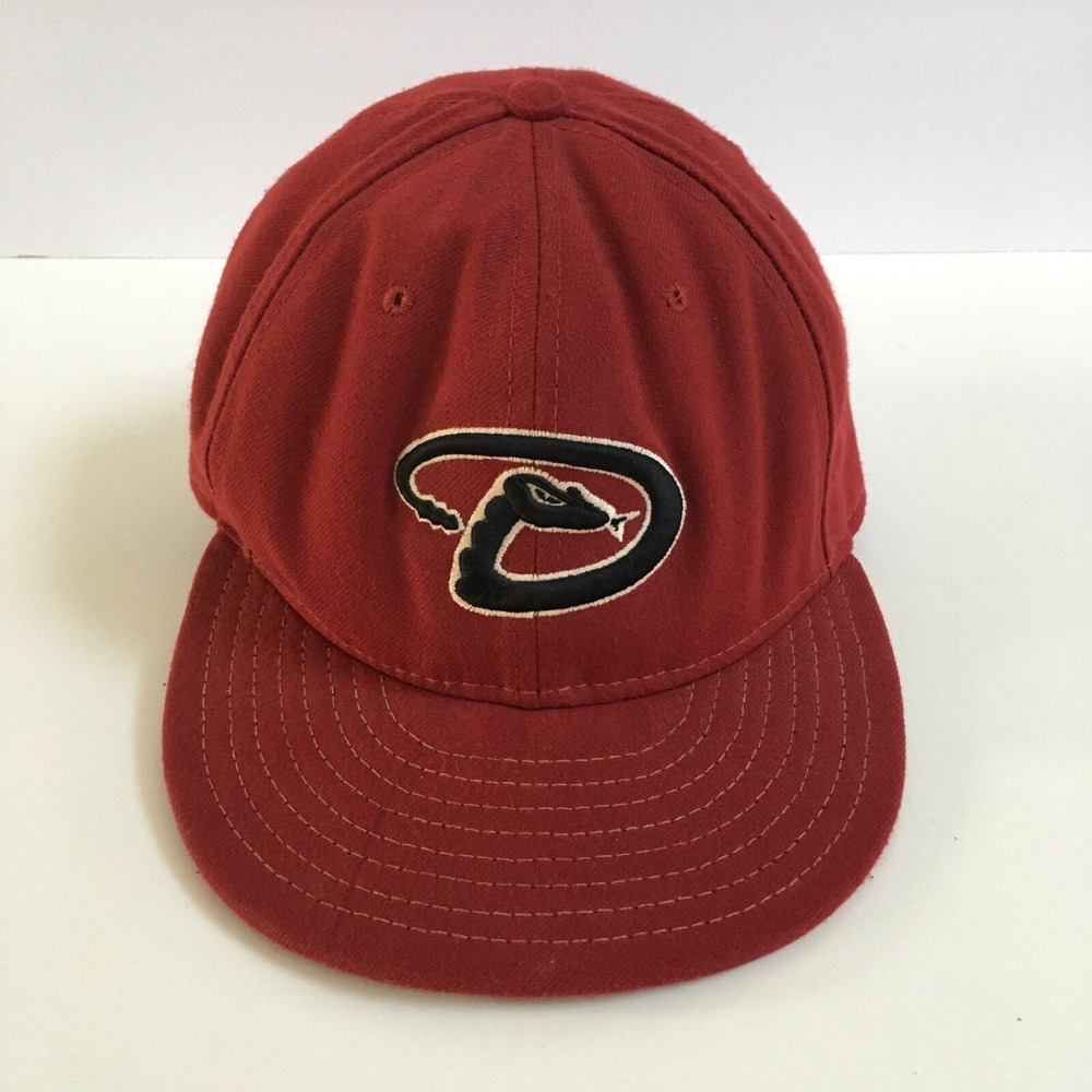 Arizona Diamondbacks New Era 59FIFTY MLB Baseball Hat Cap Red Fitted Size 7 1/8